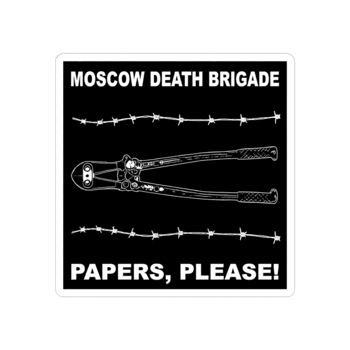 Moscow Death Brigade Papers Please Album Cover Sticker | Papers, Please - alternate angle 1, merchandise