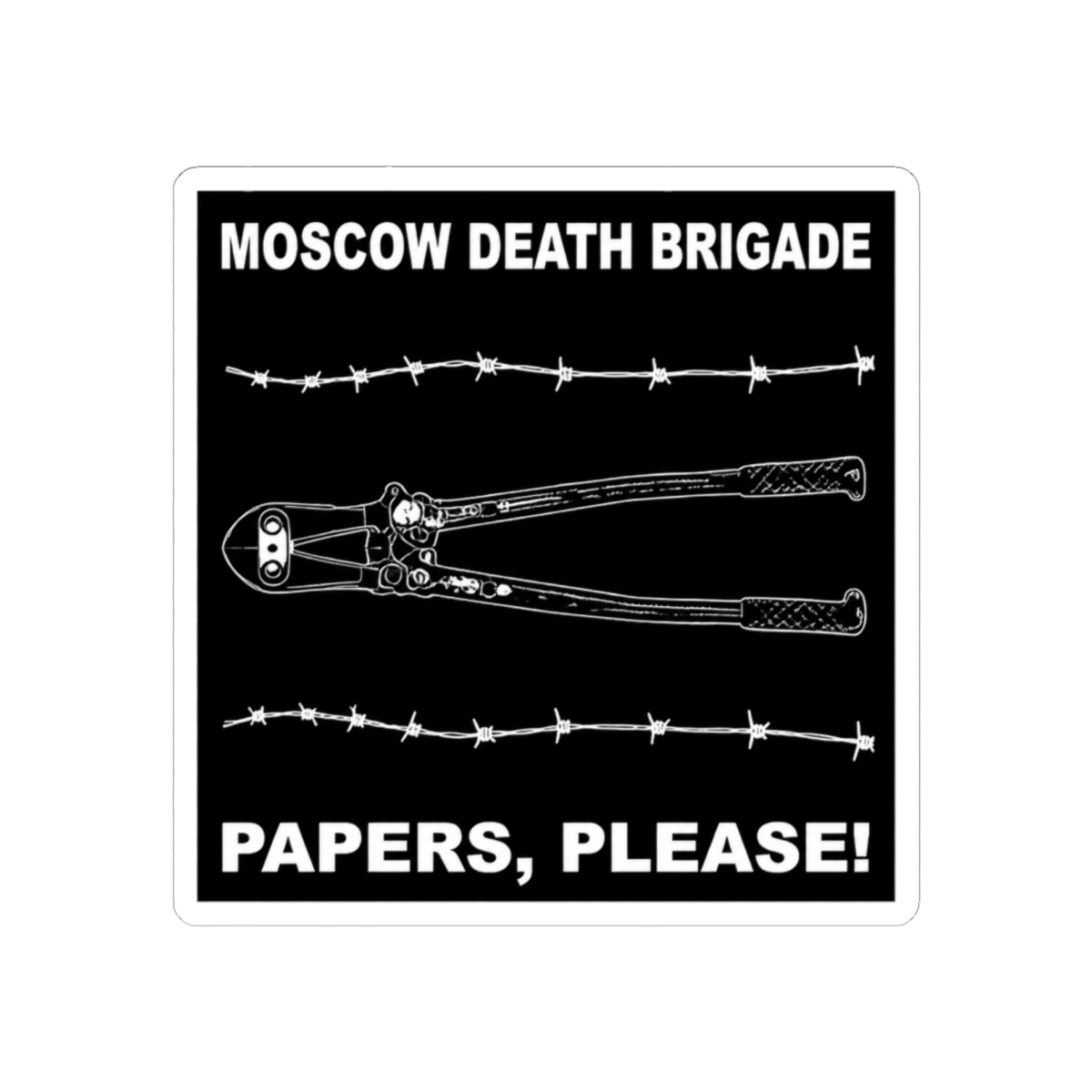 Moscow Death Brigade Papers Please Album Cover Sticker | Papers, Please - alternate angle 2, merchandise